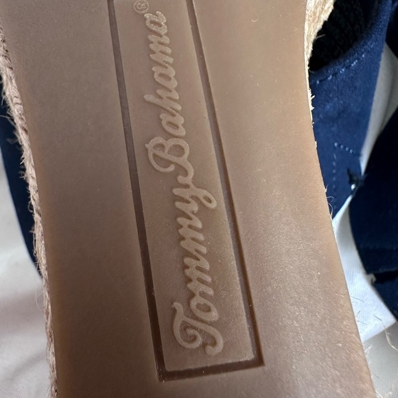 Tommy Bahama Stacy navy blue criss criss Wedge Sandals size 8 - Picture 10 of 12